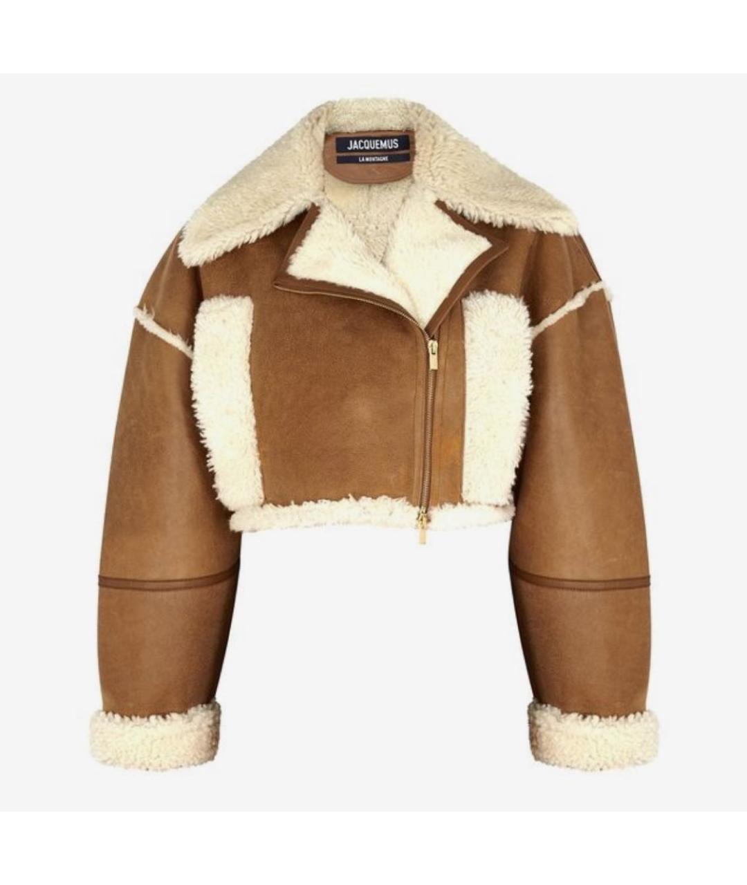 JACQUEMUS Коричневая замшевая дубленка, фото 5