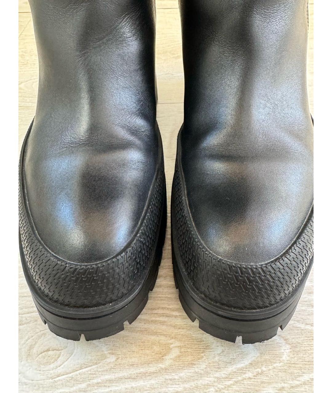 HERMES PRE-OWNED Черные кожаные сапоги, фото 3