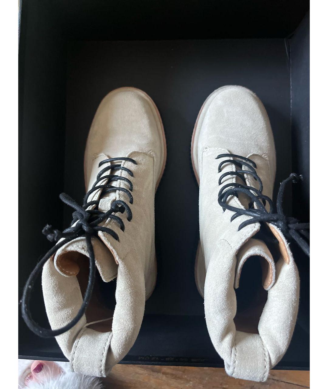 RAG&BONE Бежевые замшевые ботинки, фото 3