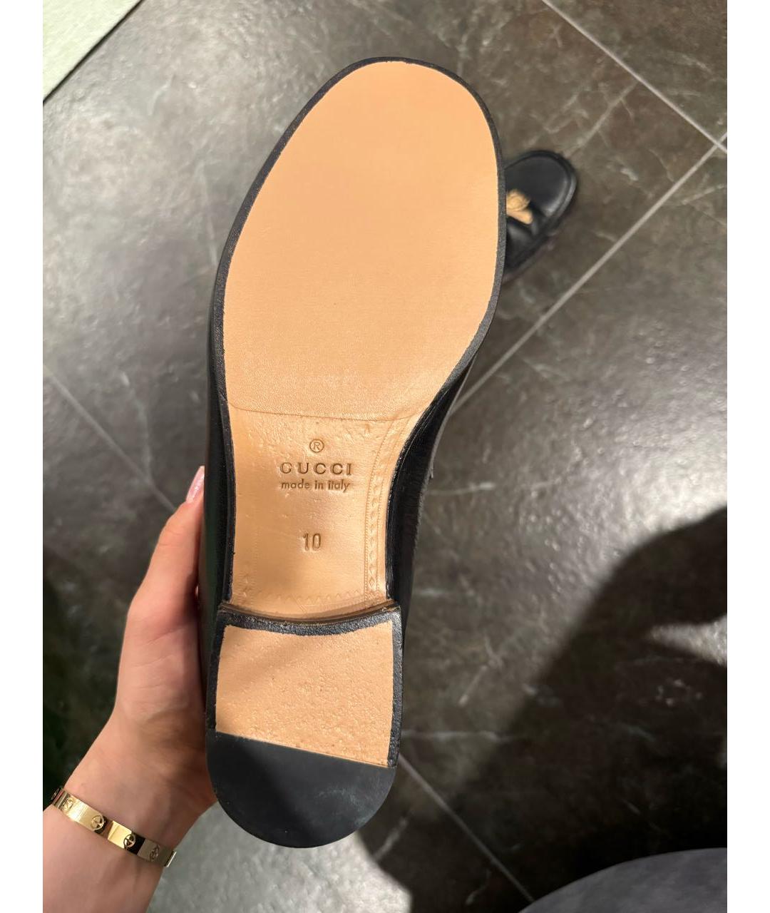 GUCCI Черные кожаные лоферы, фото 4