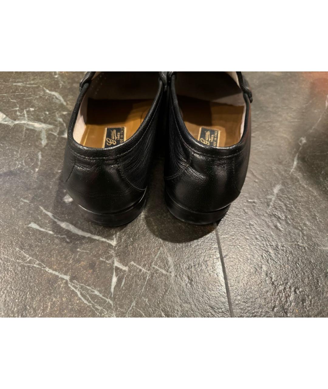 GUCCI Черные кожаные лоферы, фото 3