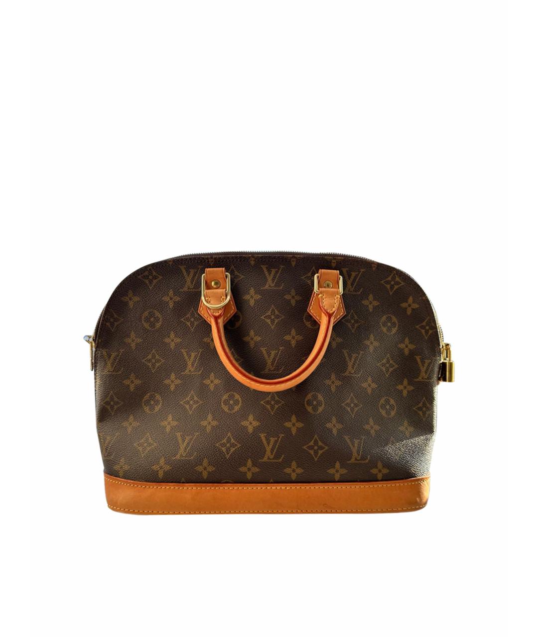 LOUIS VUITTON PRE-OWNED Коричневая кожаная сумка с короткими ручками, фото 1