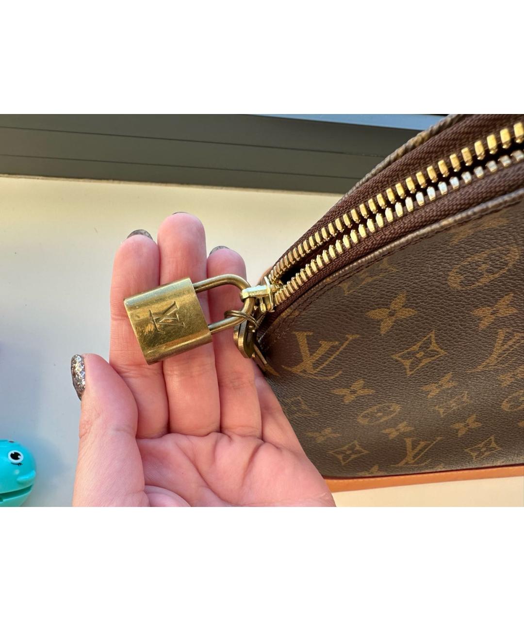 LOUIS VUITTON PRE-OWNED Коричневая кожаная сумка с короткими ручками, фото 7