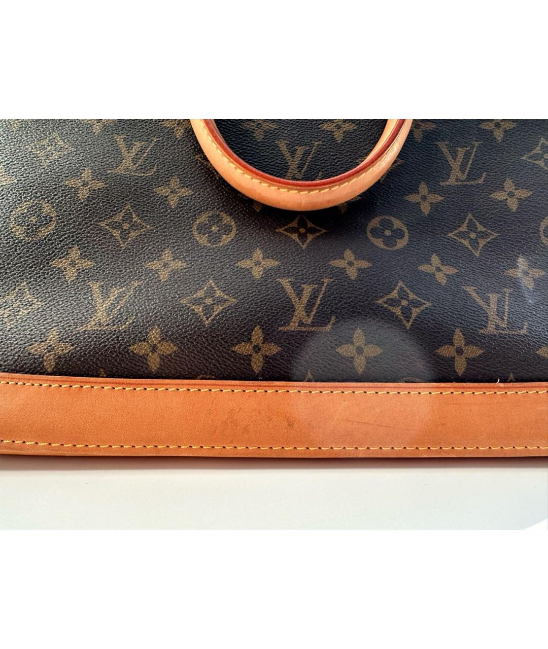 LOUIS VUITTON PRE-OWNED Коричневая кожаная сумка с короткими ручками, фото 3