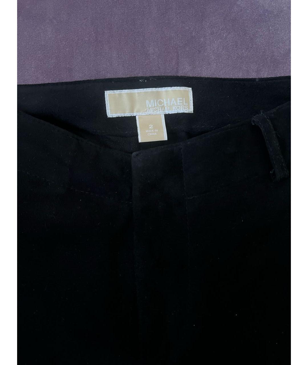 MICHAEL KORS Черные замшевые брюки широкие, фото 3