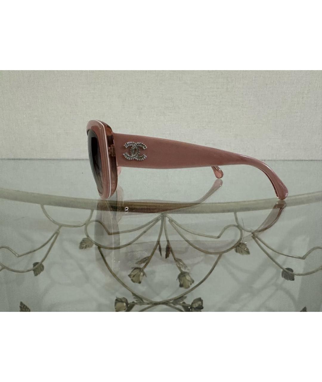 CHANEL PRE-OWNED Розовые пластиковые солнцезащитные очки, фото 2