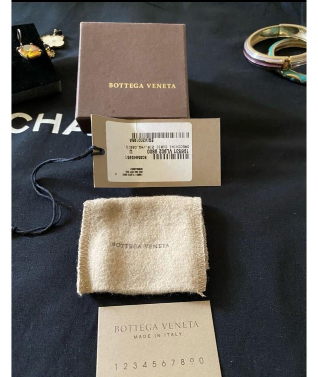 BOTTEGA VENETA Желтые серебряные серьги, фото 4