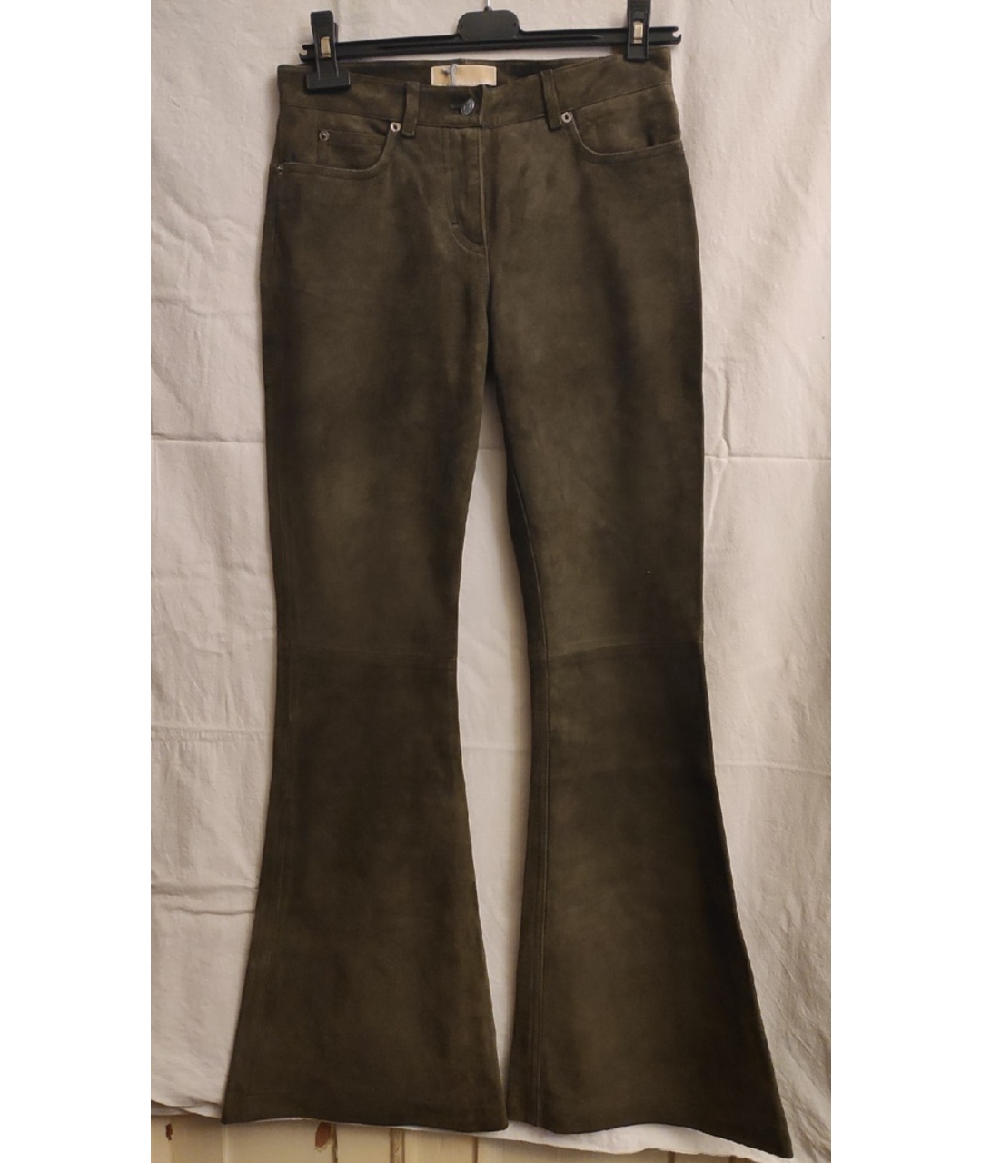 MICHAEL KORS Хаки замшевые брюки широкие, фото 9