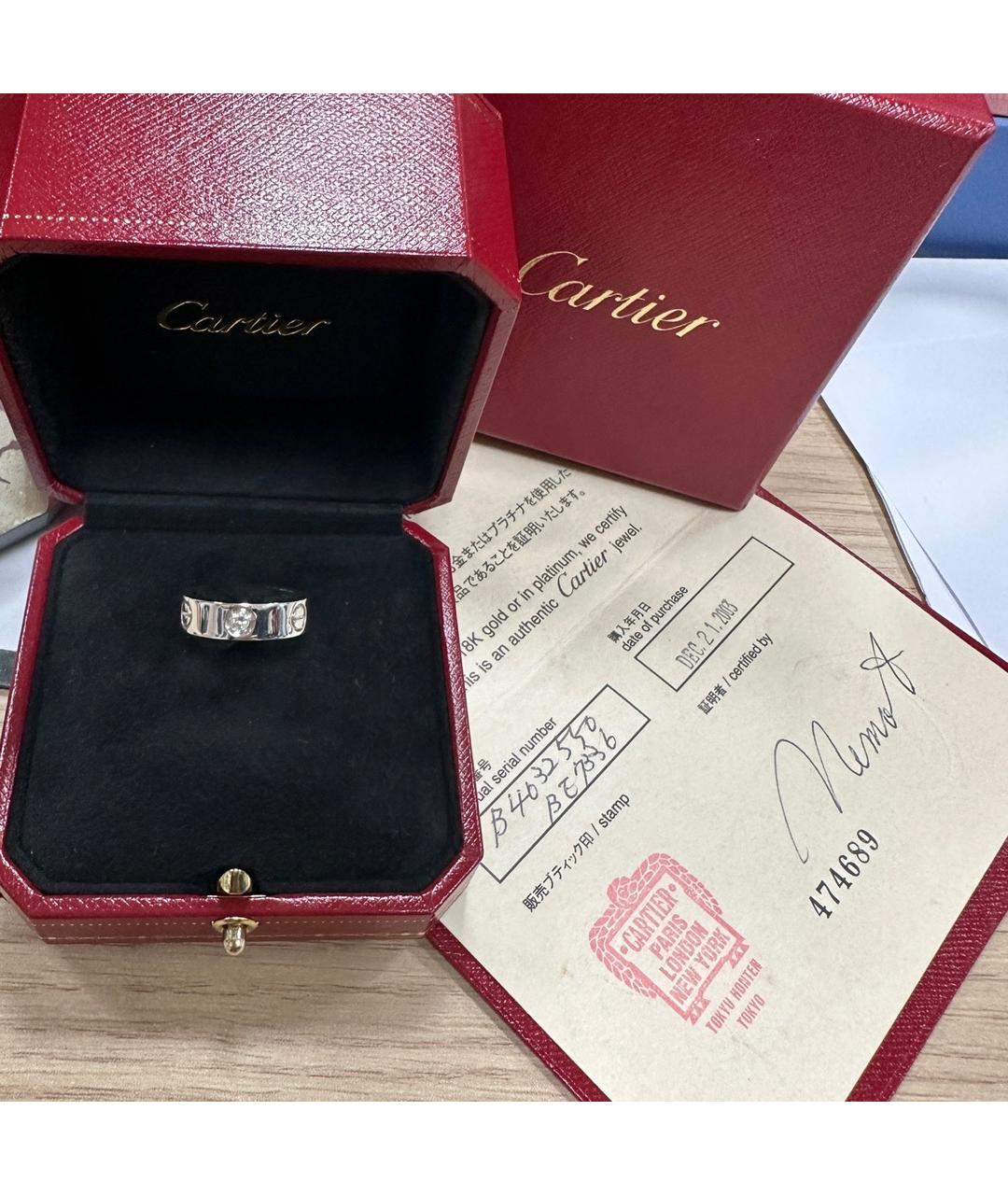 CARTIER Серебряное кольцо из белого золота, фото 2