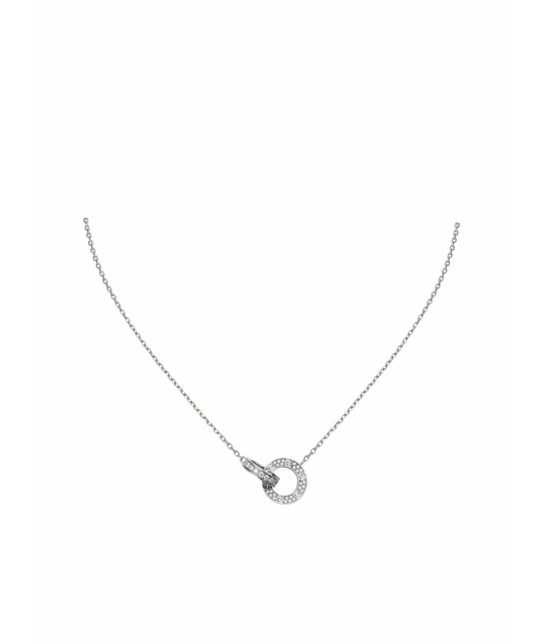 CARTIER Серебряное колье из белого золота, фото 1