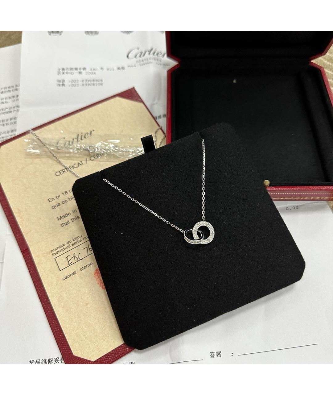 CARTIER Серебряное колье из белого золота, фото 5