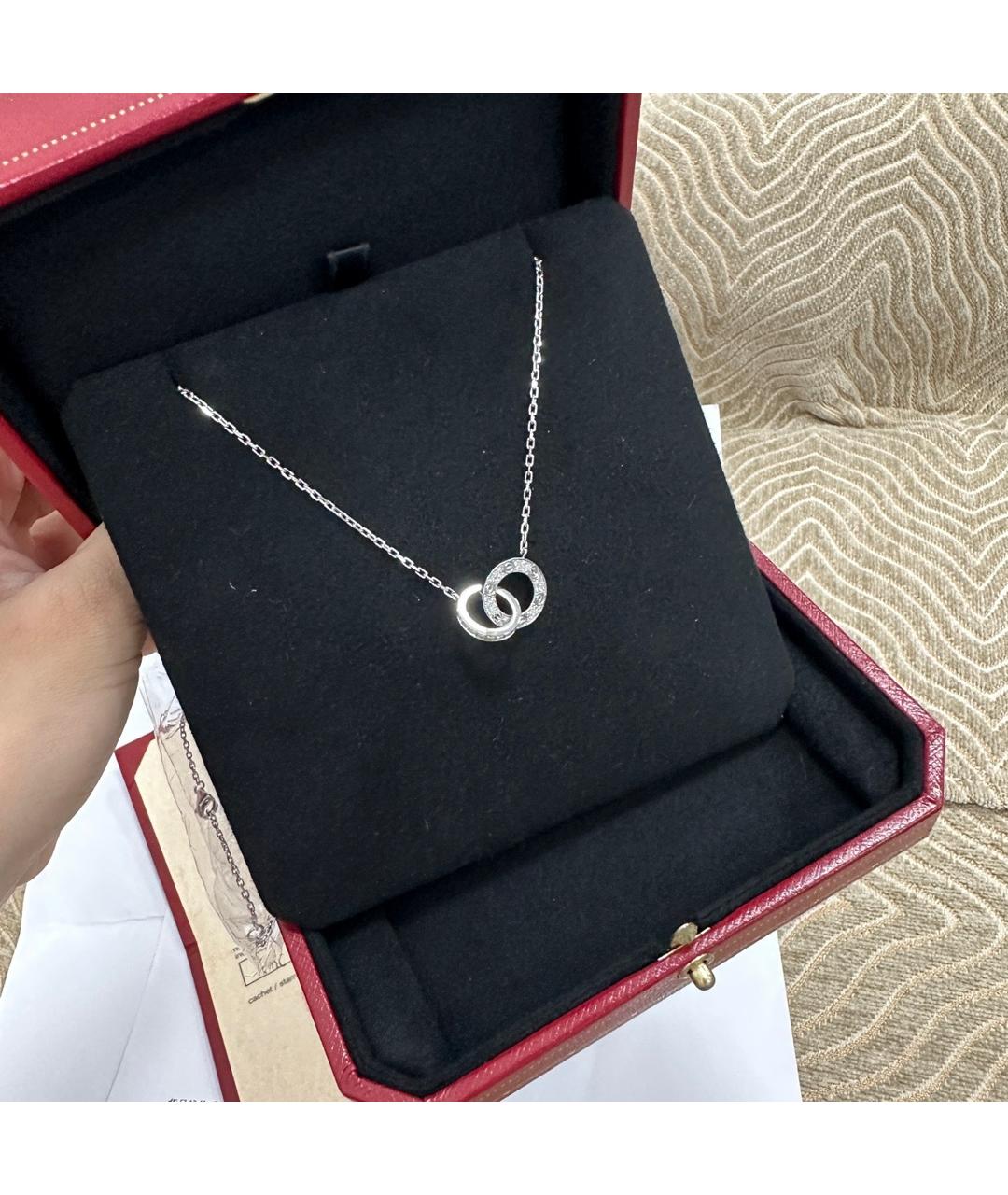 CARTIER Серебряное колье из белого золота, фото 3