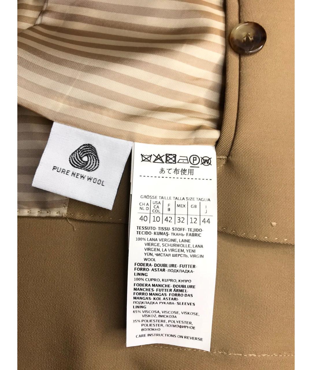 MAX MARA Коричневый шерстяной жакет/пиджак, фото 7