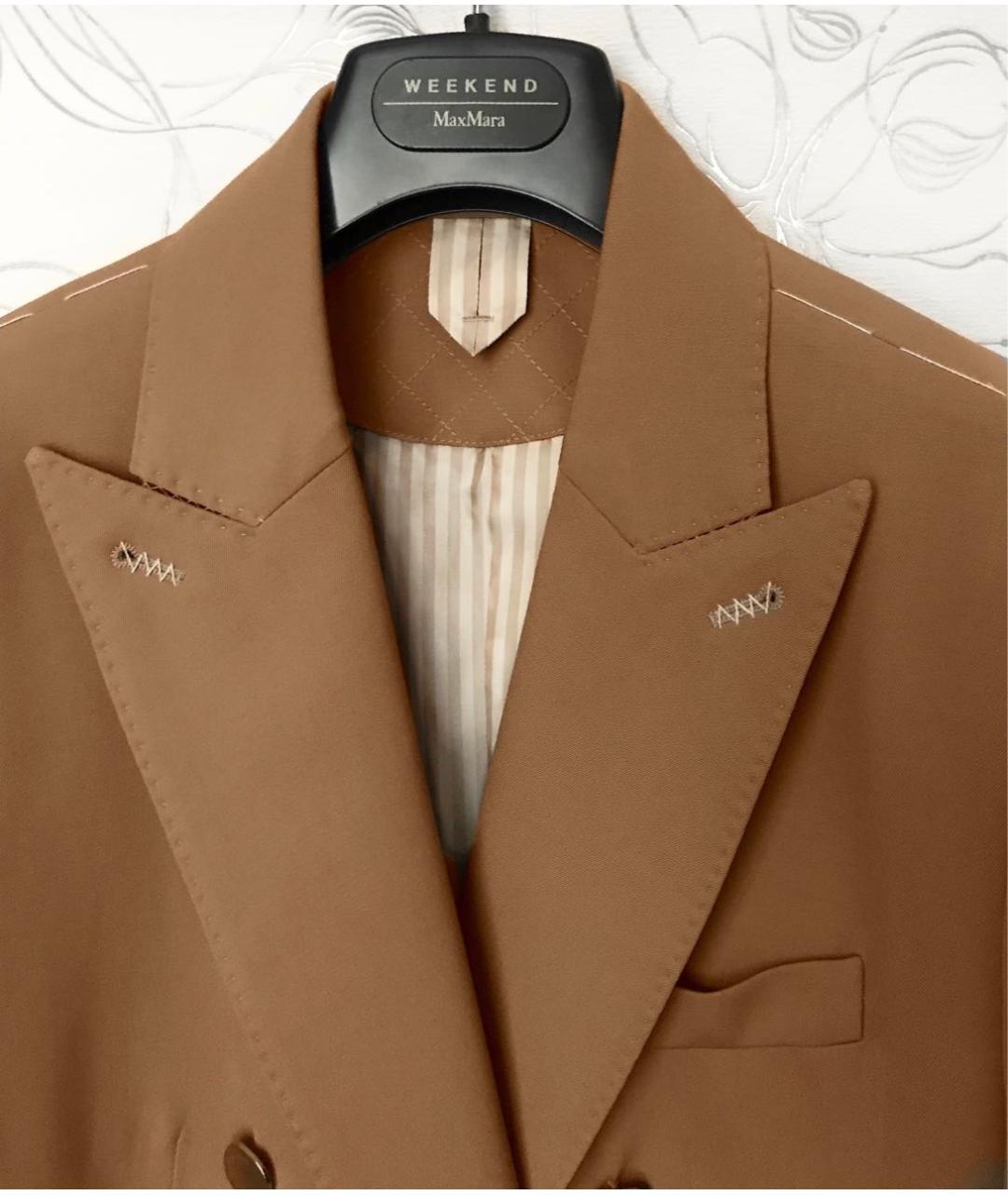 MAX MARA Коричневый шерстяной жакет/пиджак, фото 5