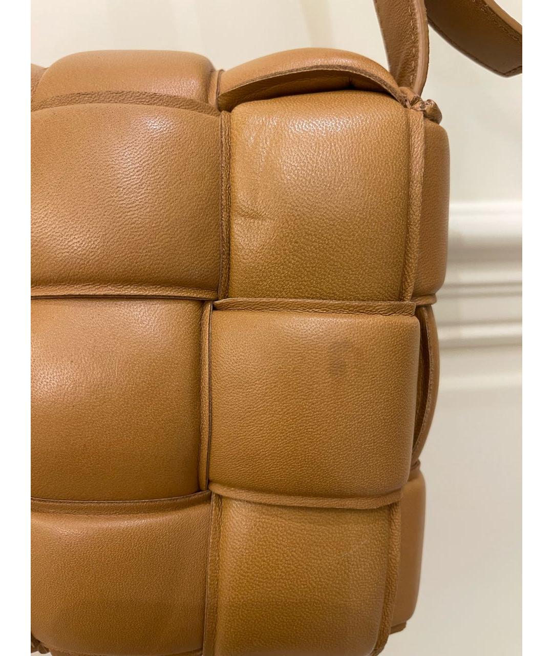 BOTTEGA VENETA Горчичная кожаная сумка через плечо, фото 5
