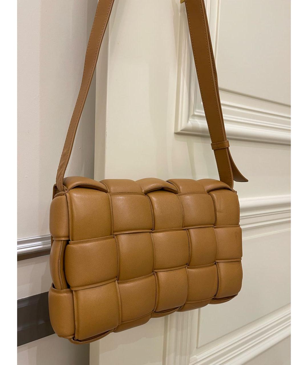 BOTTEGA VENETA Горчичная кожаная сумка через плечо, фото 3