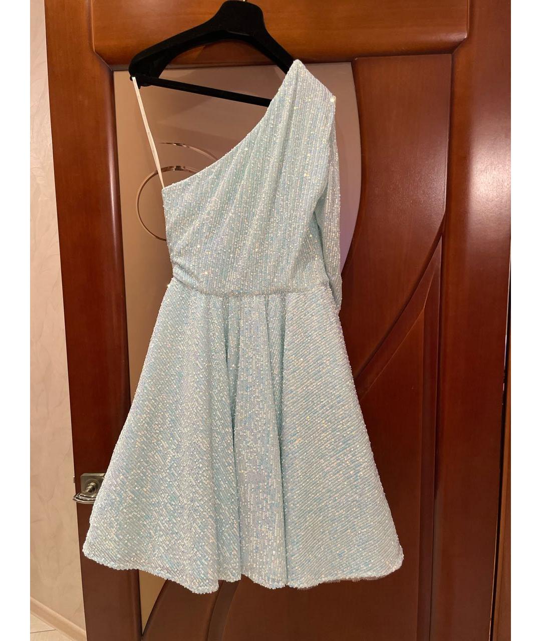 YANA DRESS Голубое вискозное коктейльное платье, фото 2