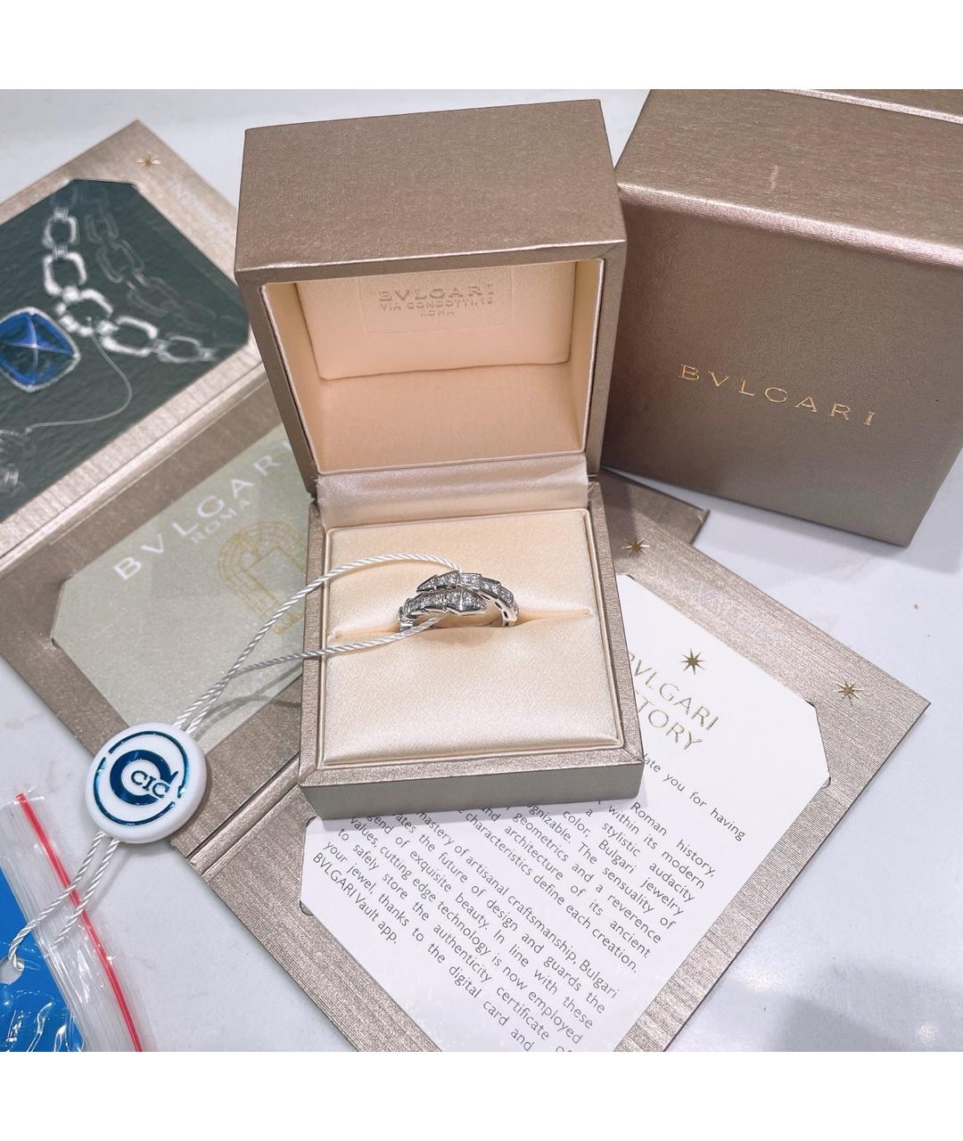 BVLGARI Серебряное кольцо из белого золота, фото 4