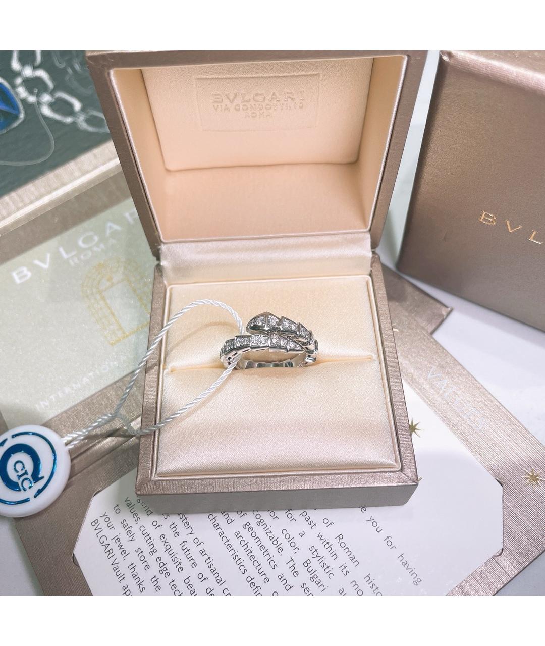 BVLGARI Серебряное кольцо из белого золота, фото 2
