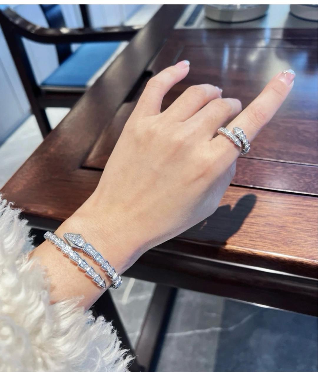 BVLGARI Серебряное кольцо из белого золота, фото 8