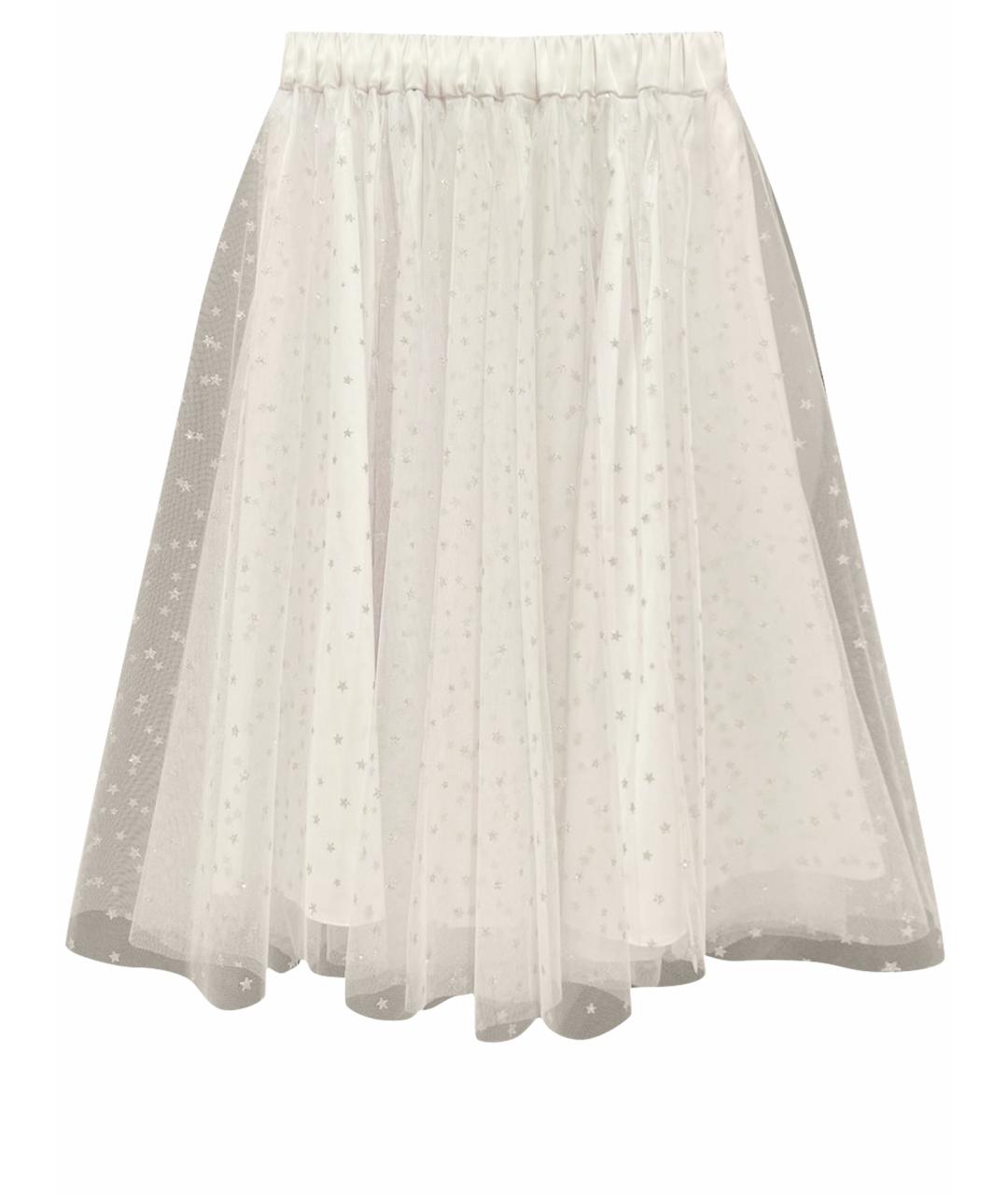 YANA DRESS Белая полиамидовая юбка миди, фото 1