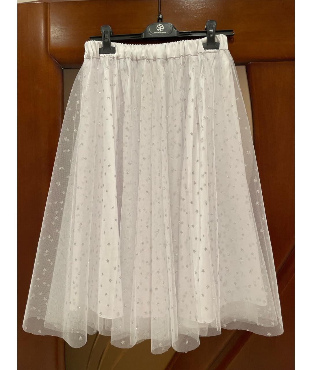 YANA DRESS Белая полиамидовая юбка миди, фото 9