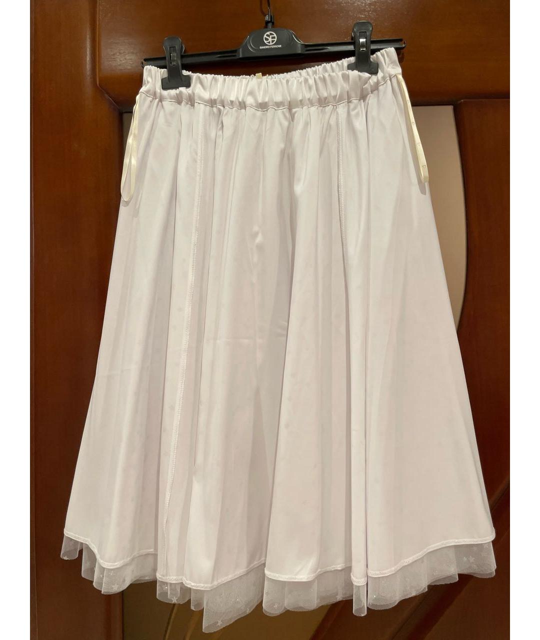 YANA DRESS Белая полиамидовая юбка миди, фото 8