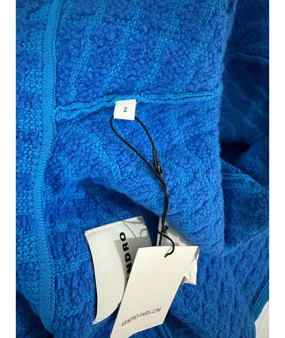 SANDRO Синий твидовый джемпер / свитер, фото 5