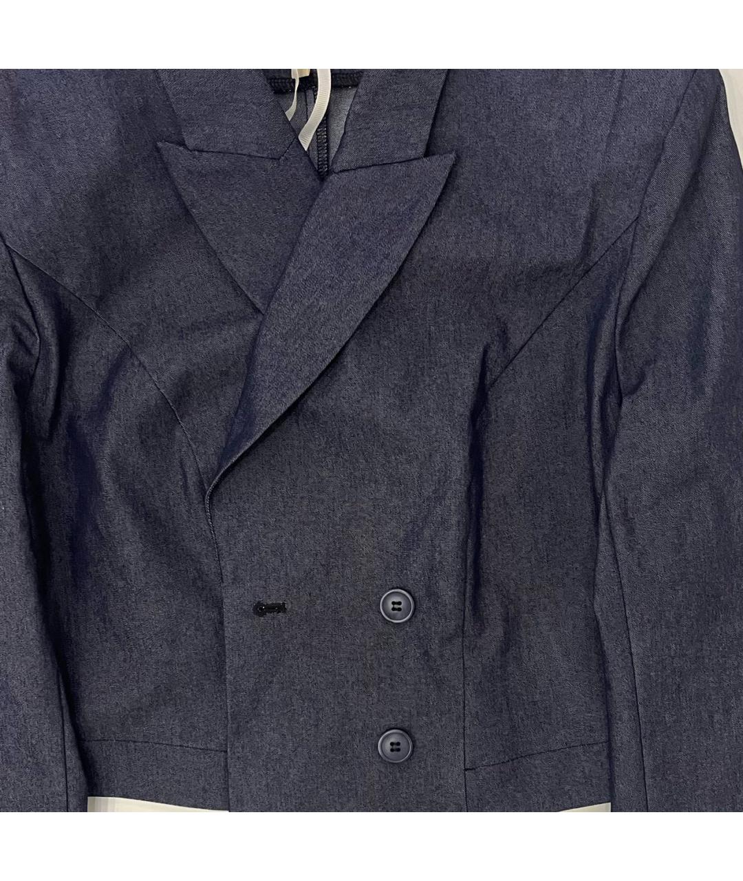 YANA DRESS Темно-синий хлопковый жакет/пиджак, фото 4