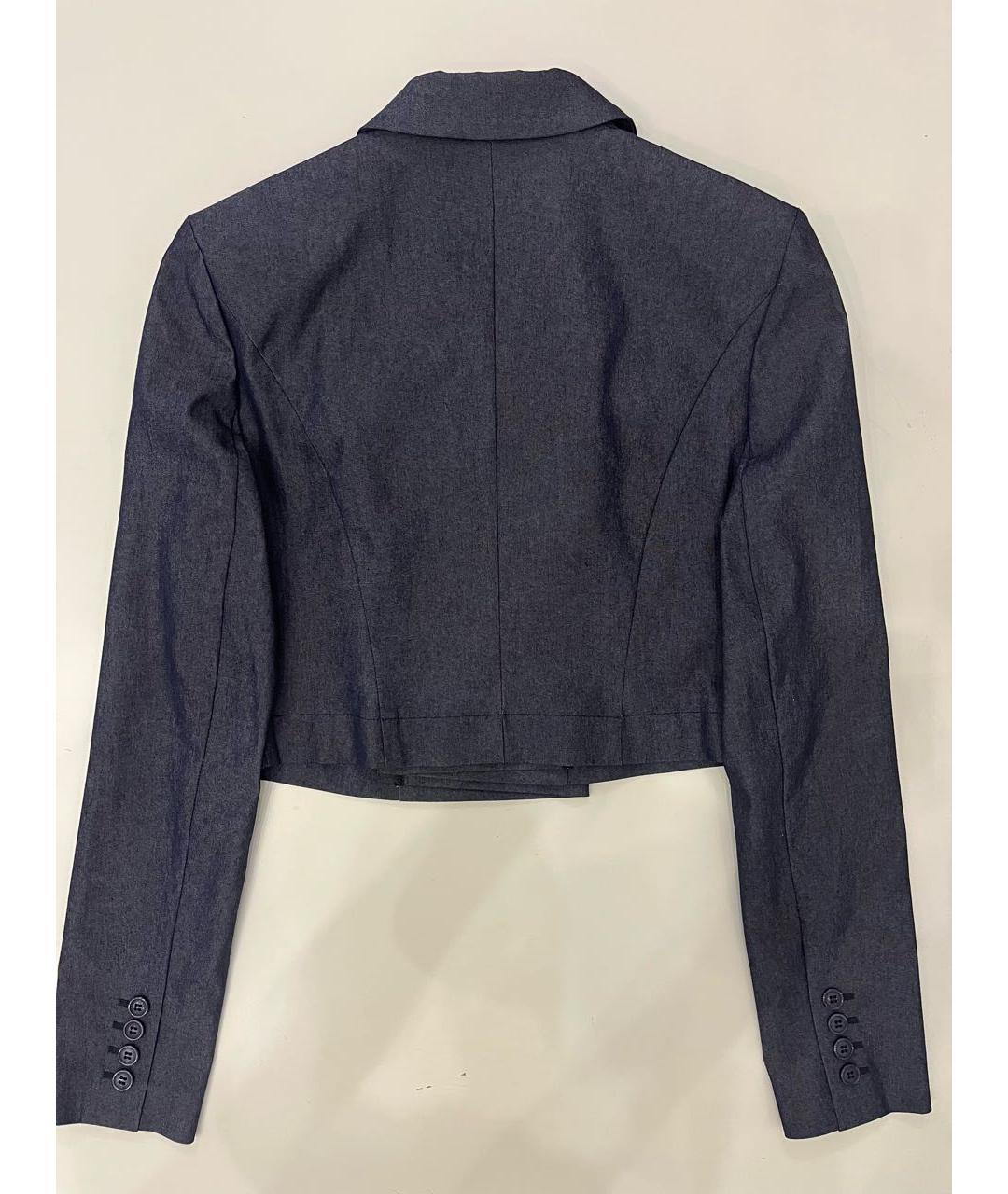 YANA DRESS Темно-синий хлопковый жакет/пиджак, фото 2