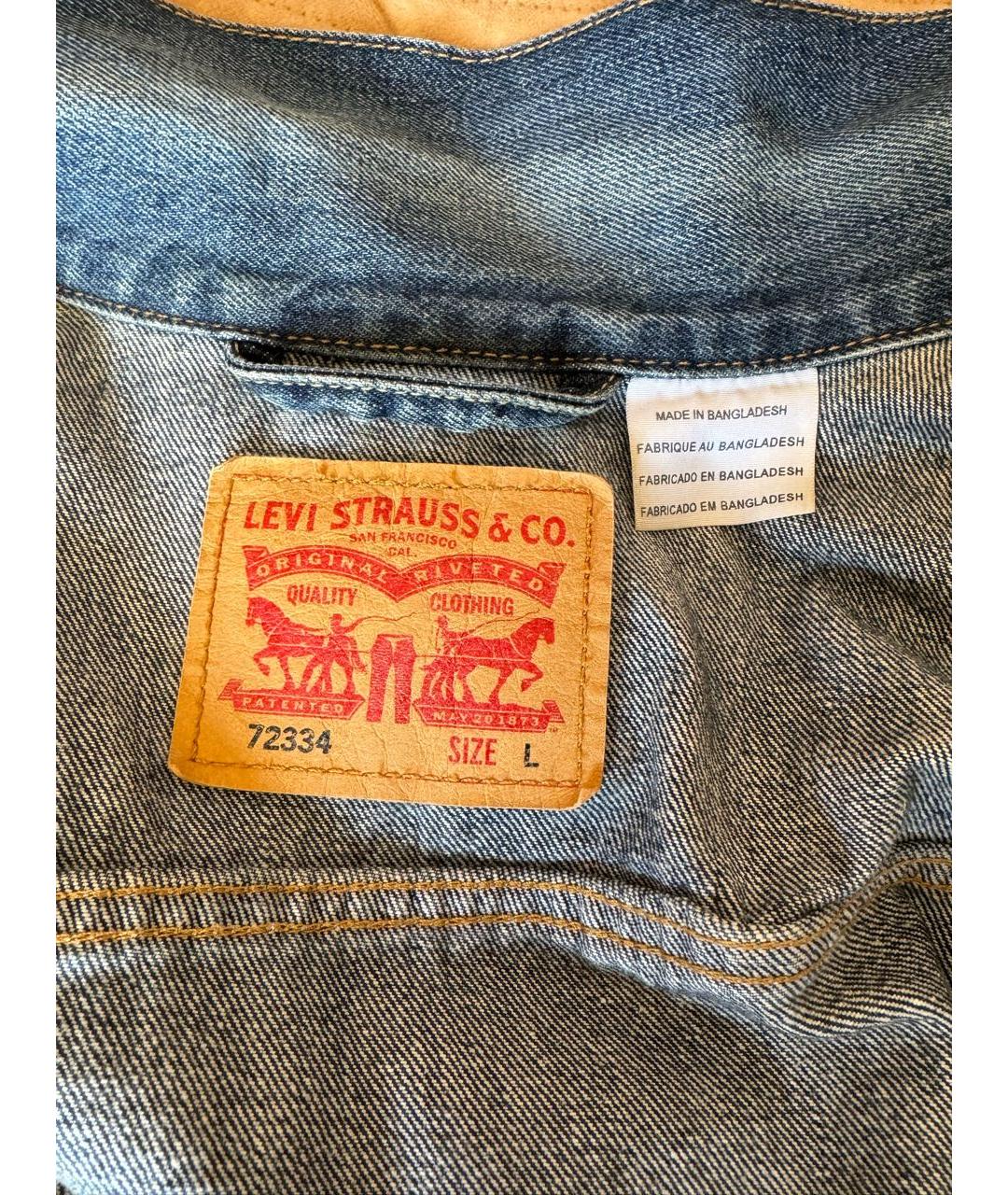 LEVI'S Синяя хлопковая куртка, фото 4