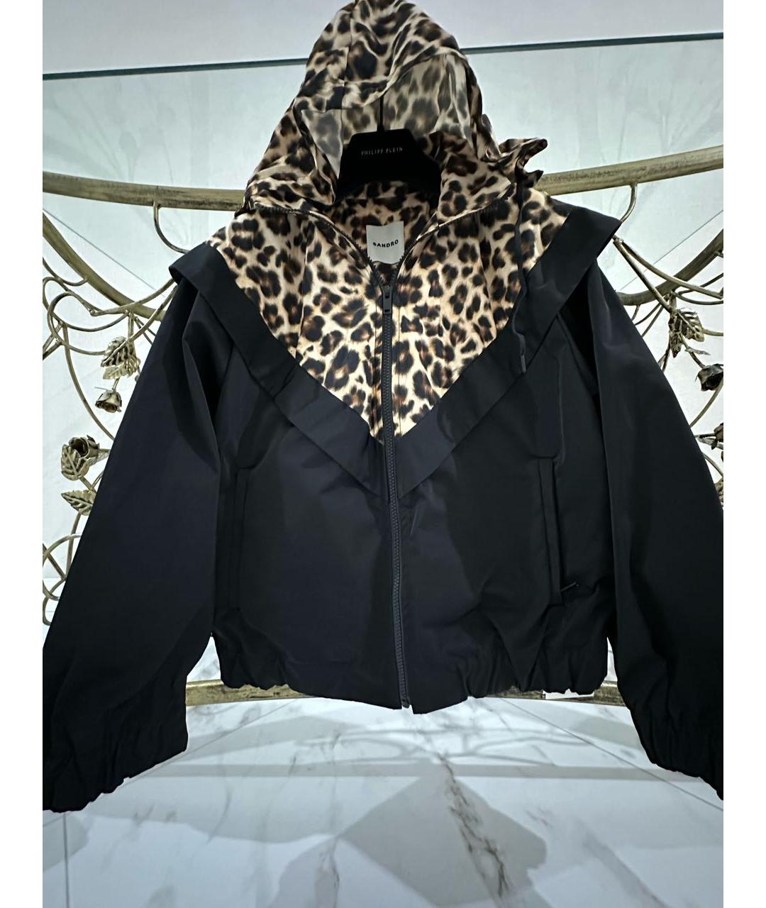SANDRO Черная полиэстеровая куртка, фото 4