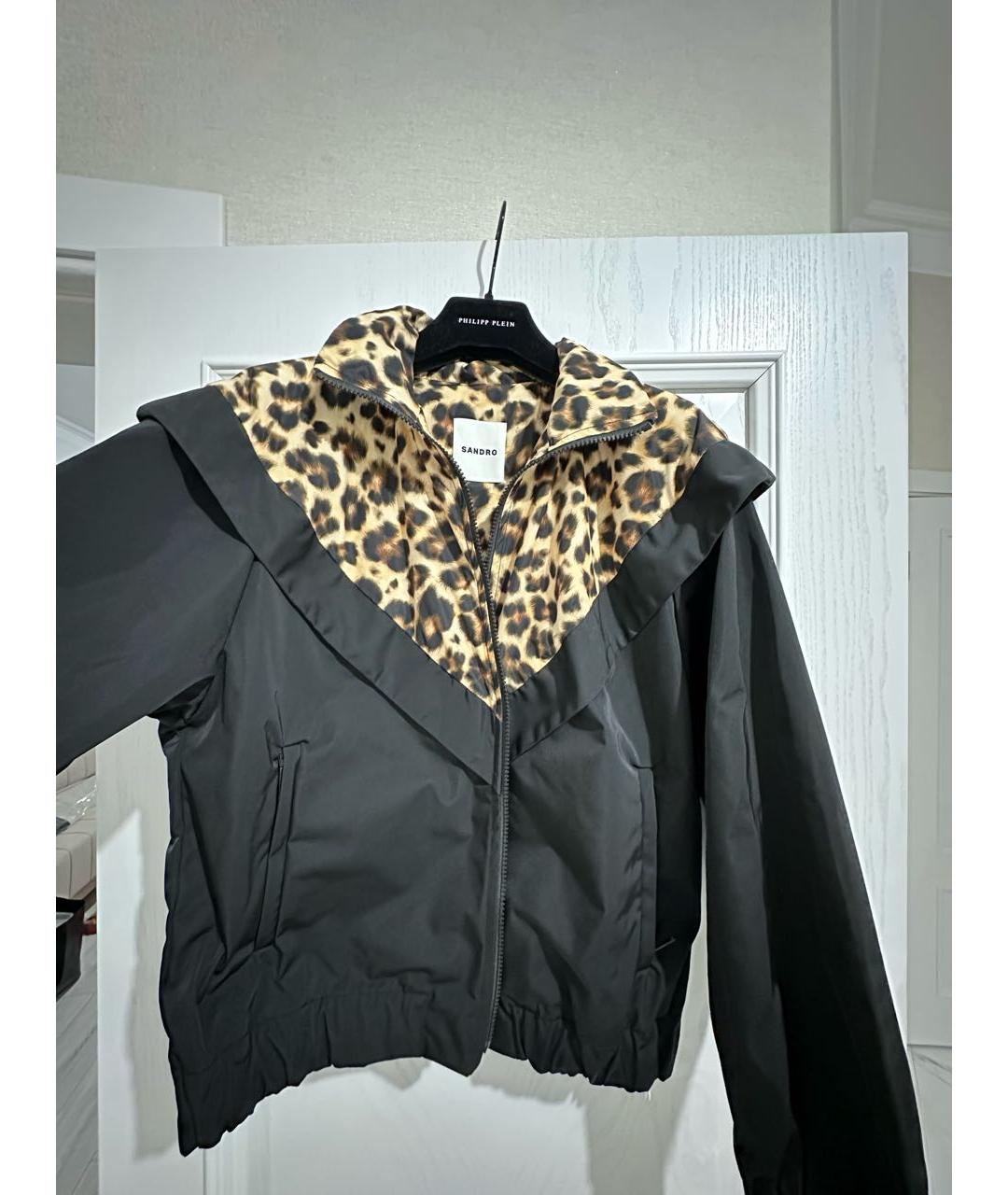 SANDRO Черная полиэстеровая куртка, фото 8