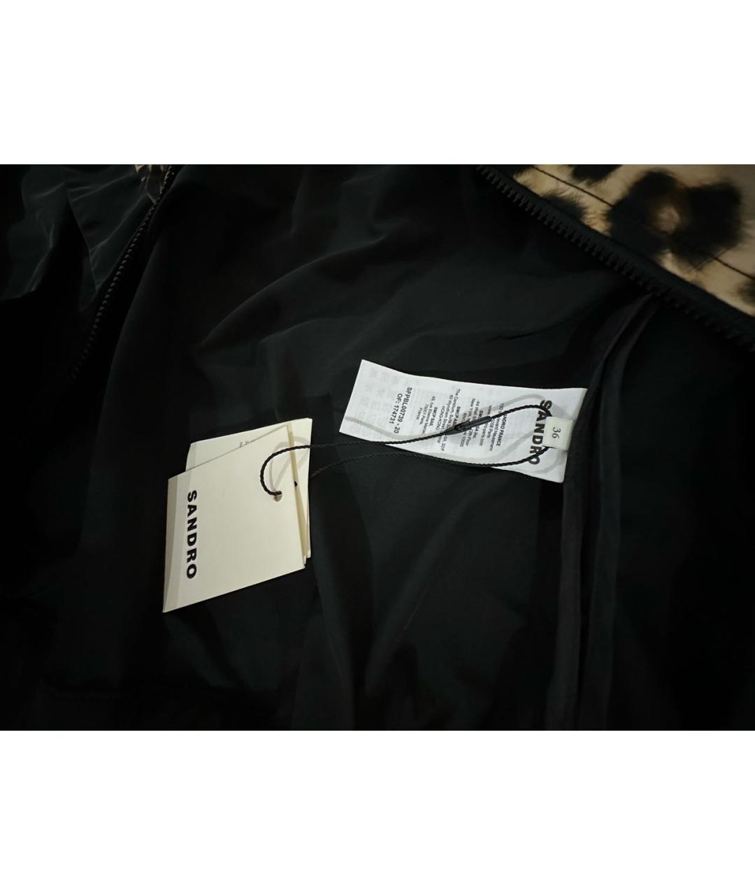 SANDRO Черная полиэстеровая куртка, фото 6