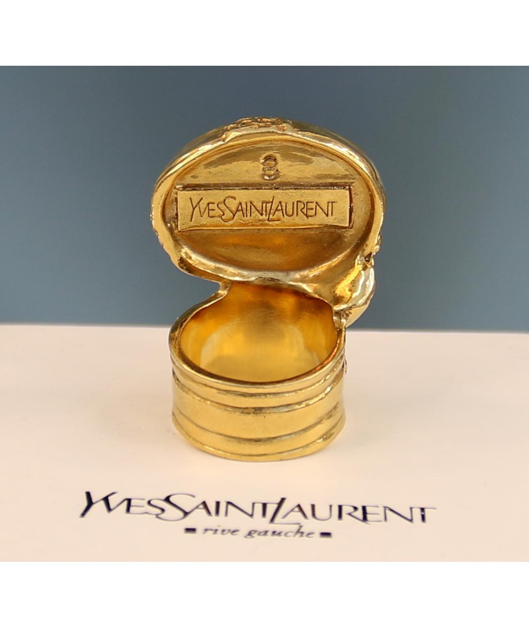 SAINT LAURENT Золотое позолоченное кольцо, фото 7