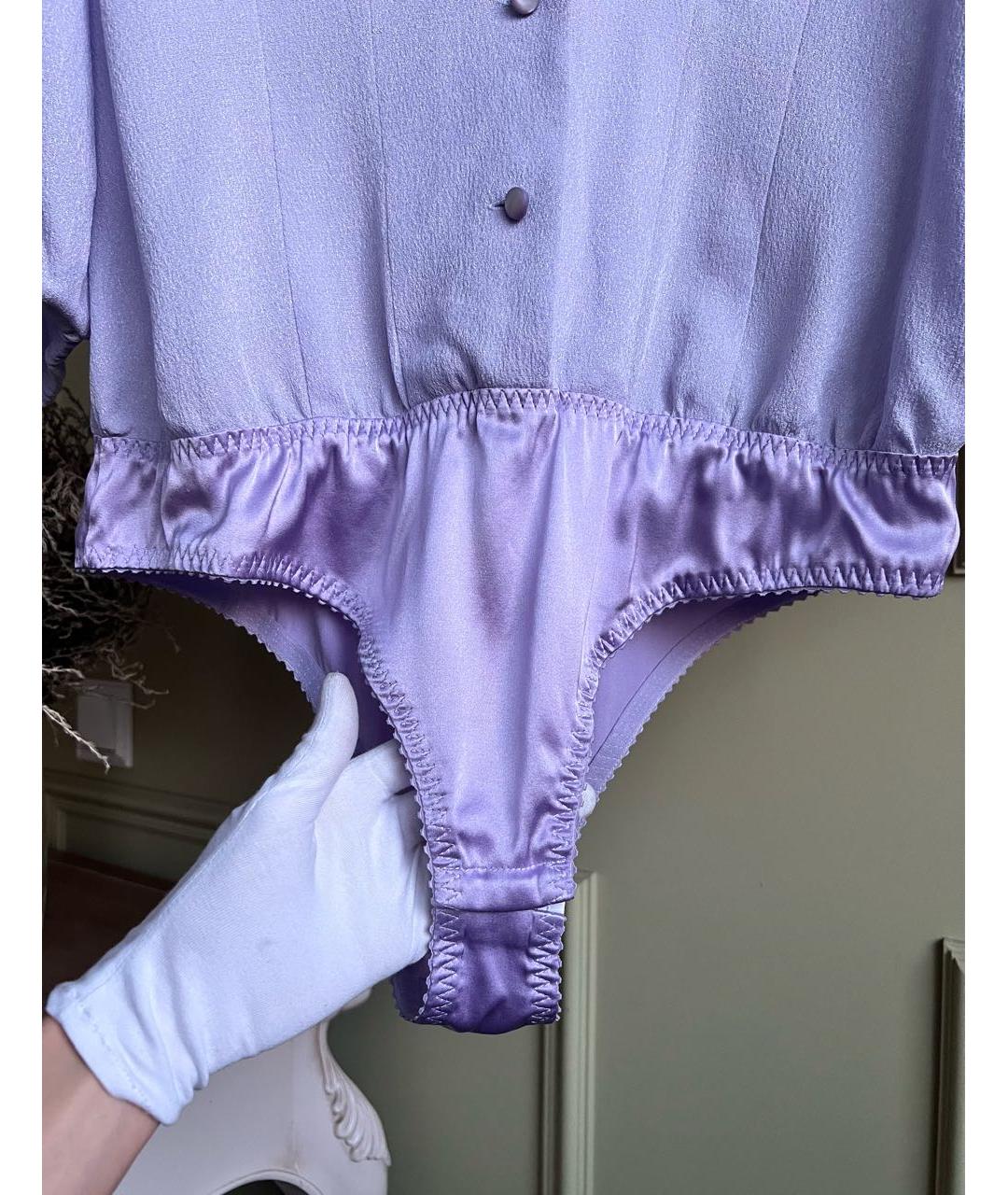 ULYANA SERGEENKO Фиолетовая шелковая блузы, фото 2