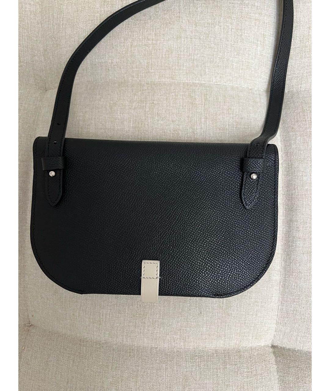 CELINE PRE-OWNED Черная кожаная сумка через плечо, фото 3