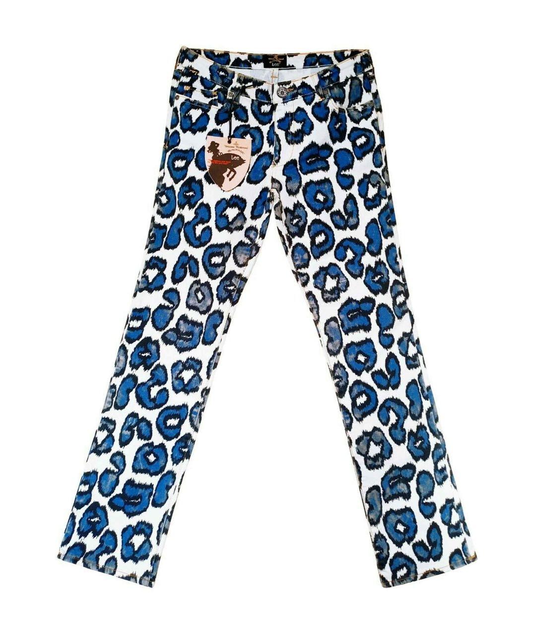 VIVIENNE WESTWOOD ANGLOMANIA Мульти хлопко-эластановые прямые джинсы, фото 7