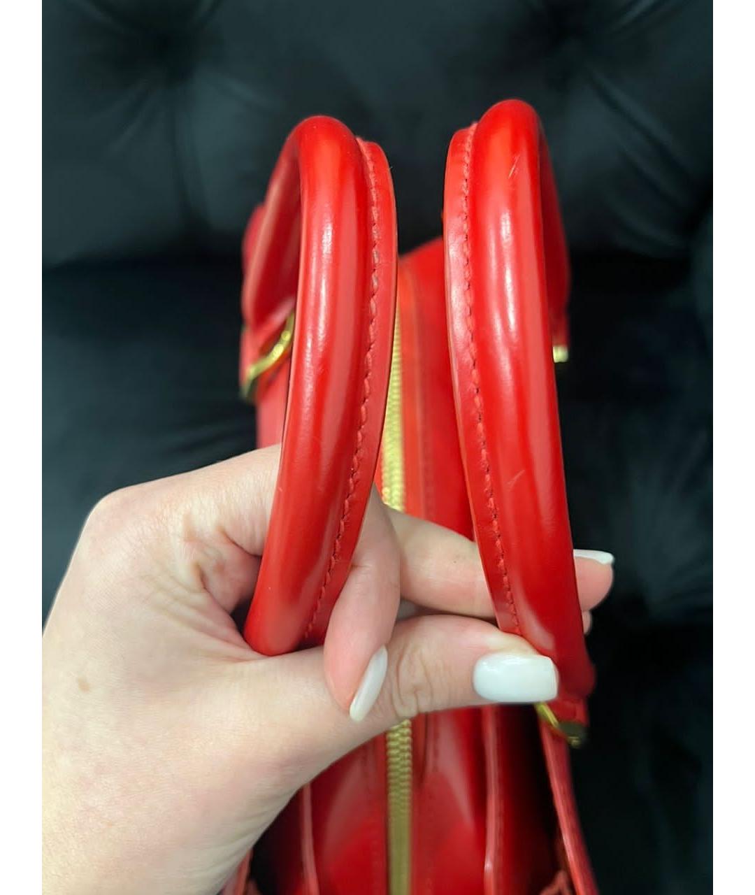 LOUIS VUITTON PRE-OWNED Красная кожаная сумка с короткими ручками, фото 7