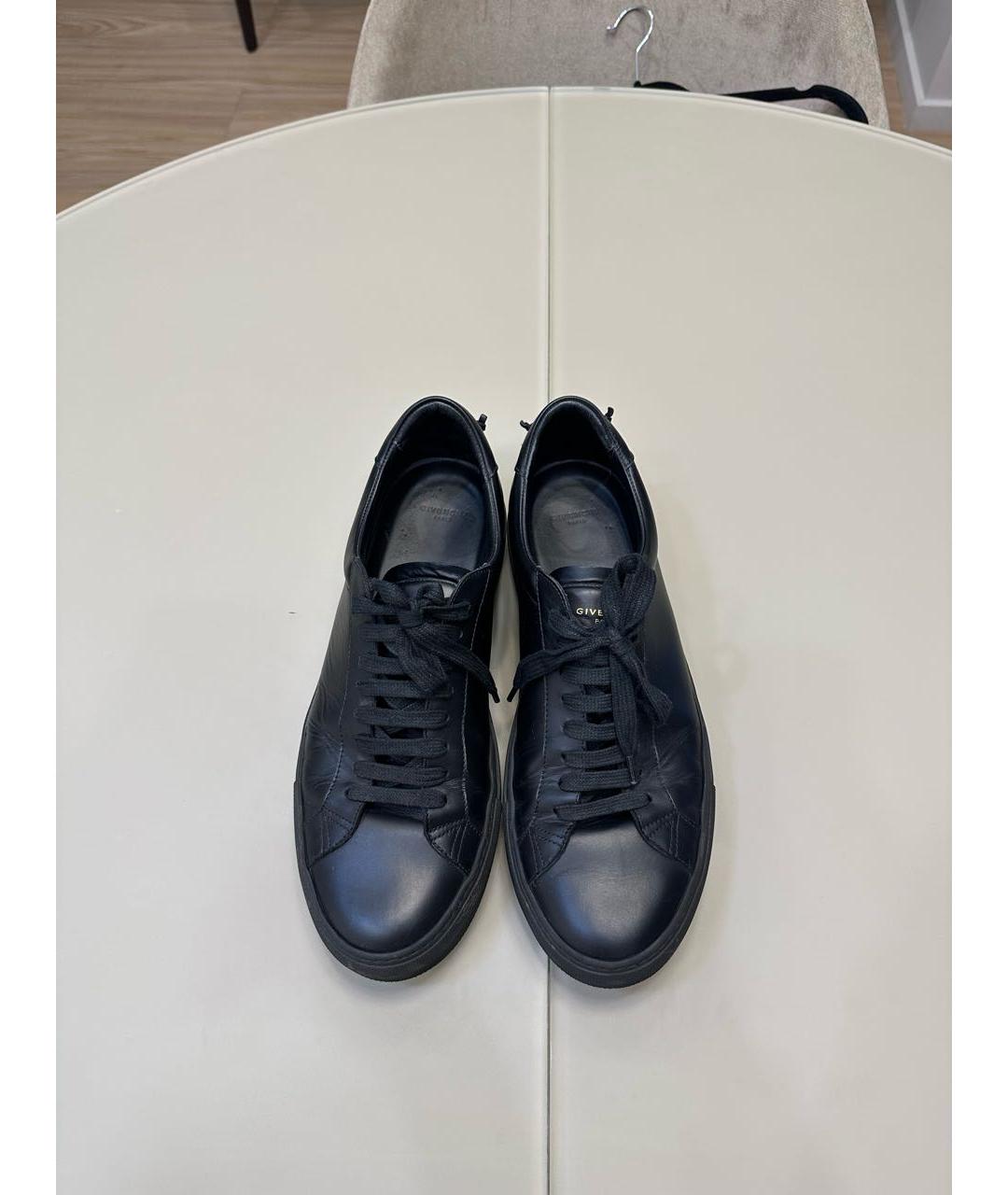 GIVENCHY Черные кожаные низкие кроссовки / кеды, фото 3