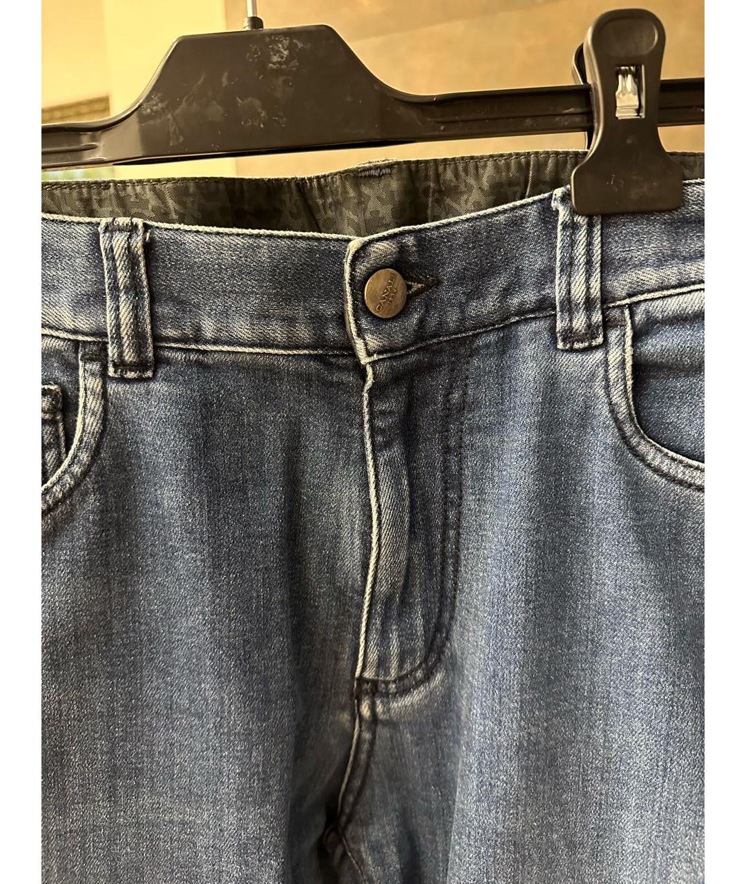 CANALI Бирюзовые хлопко-кашемировые джинсы скинни, фото 4