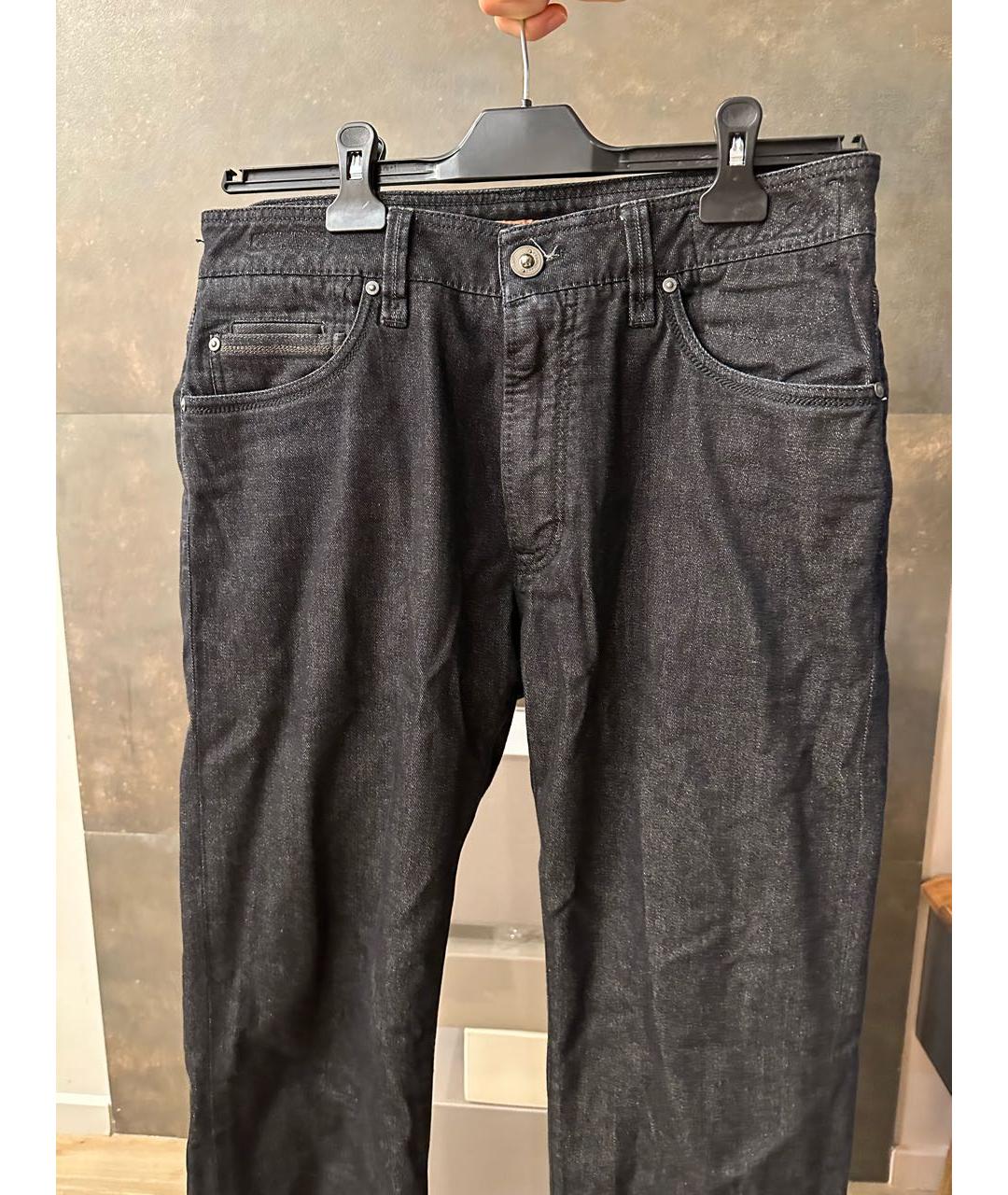 CORTIGIANI Черные прямые джинсы, фото 3
