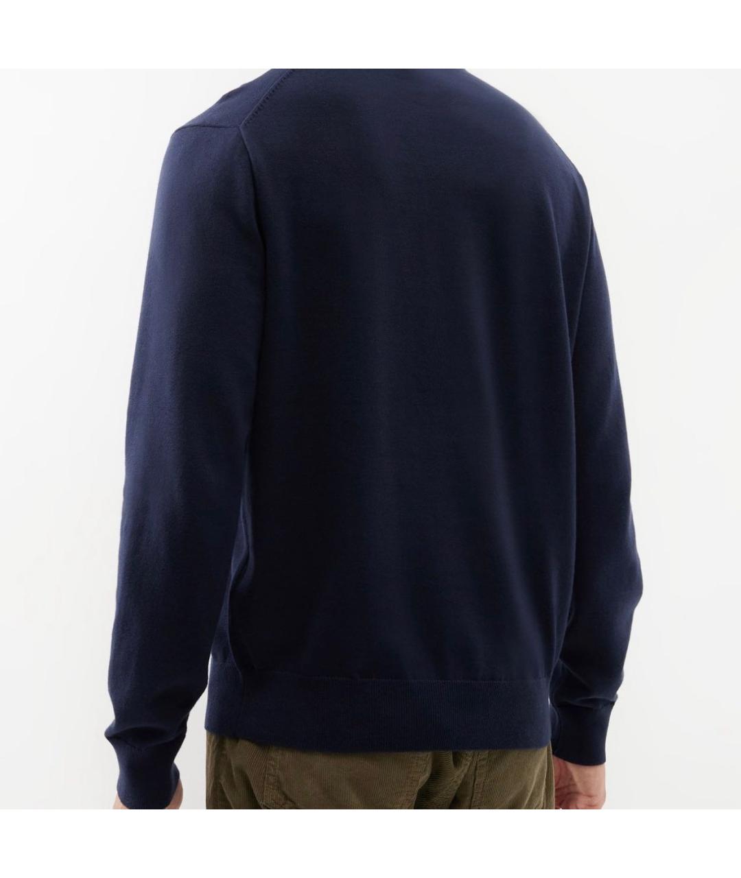 POLO RALPH LAUREN Темно-синий хлопковый джемпер / свитер, фото 3