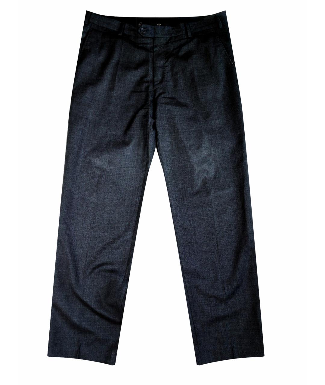 VALENTINO Черные хлопковые классические брюки, фото 1