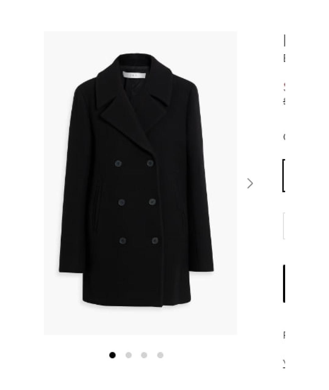 IRO Черное шерстяное пальто, фото 6
