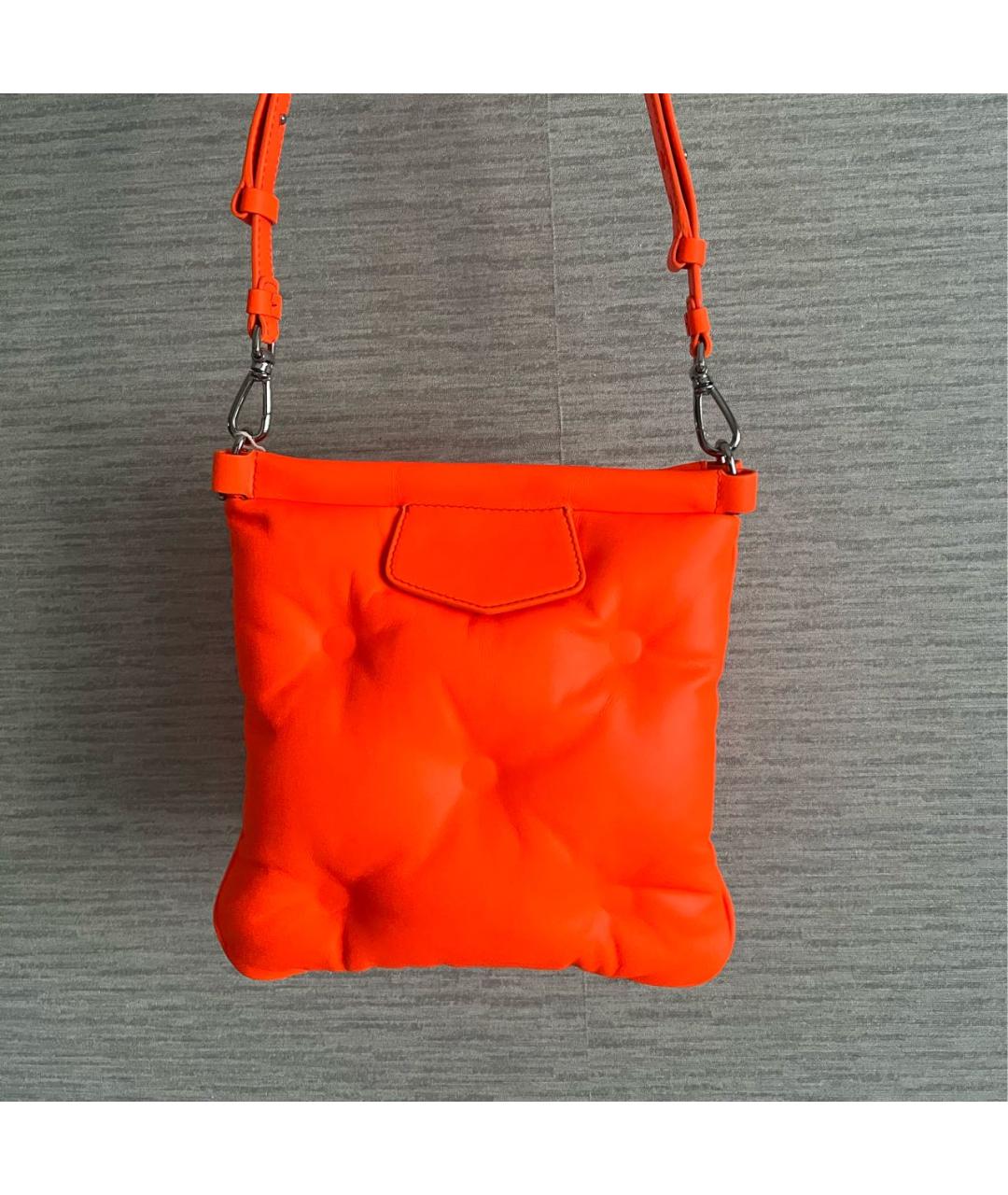 MAISON MARGIELA Оранжевая кожаная сумка на плечо, фото 2