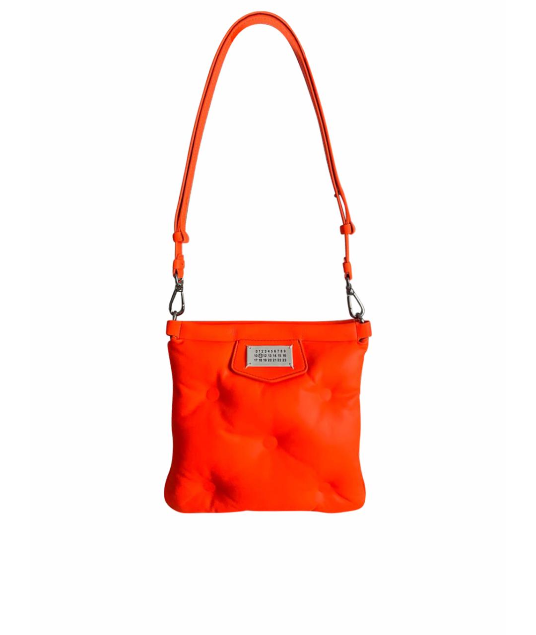 MAISON MARGIELA Оранжевая кожаная сумка на плечо, фото 1