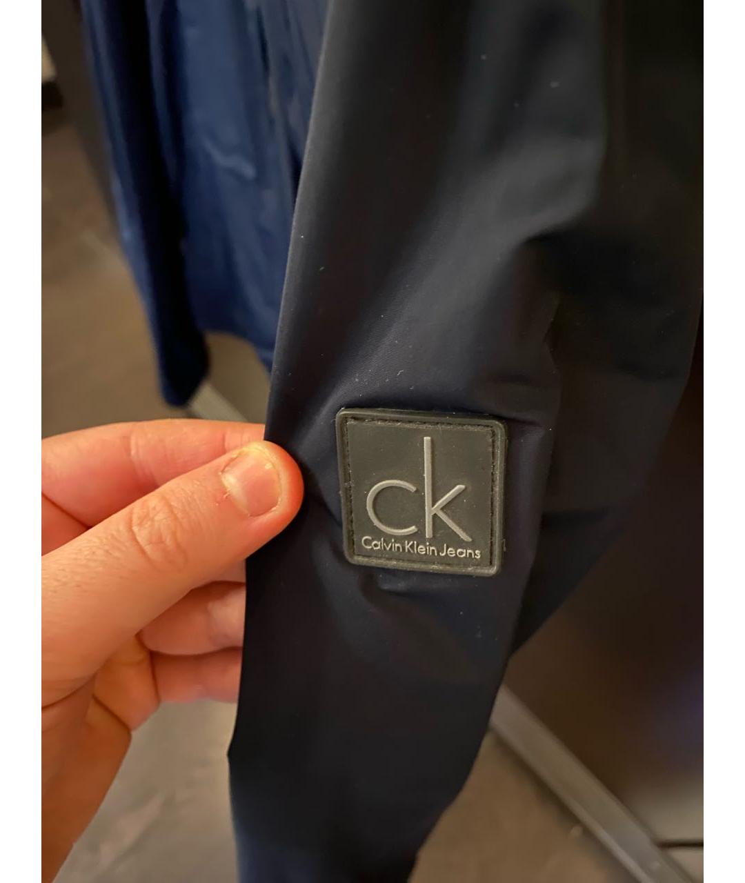 CALVIN KLEIN JEANS Темно-синяя хлопковая куртка, фото 4