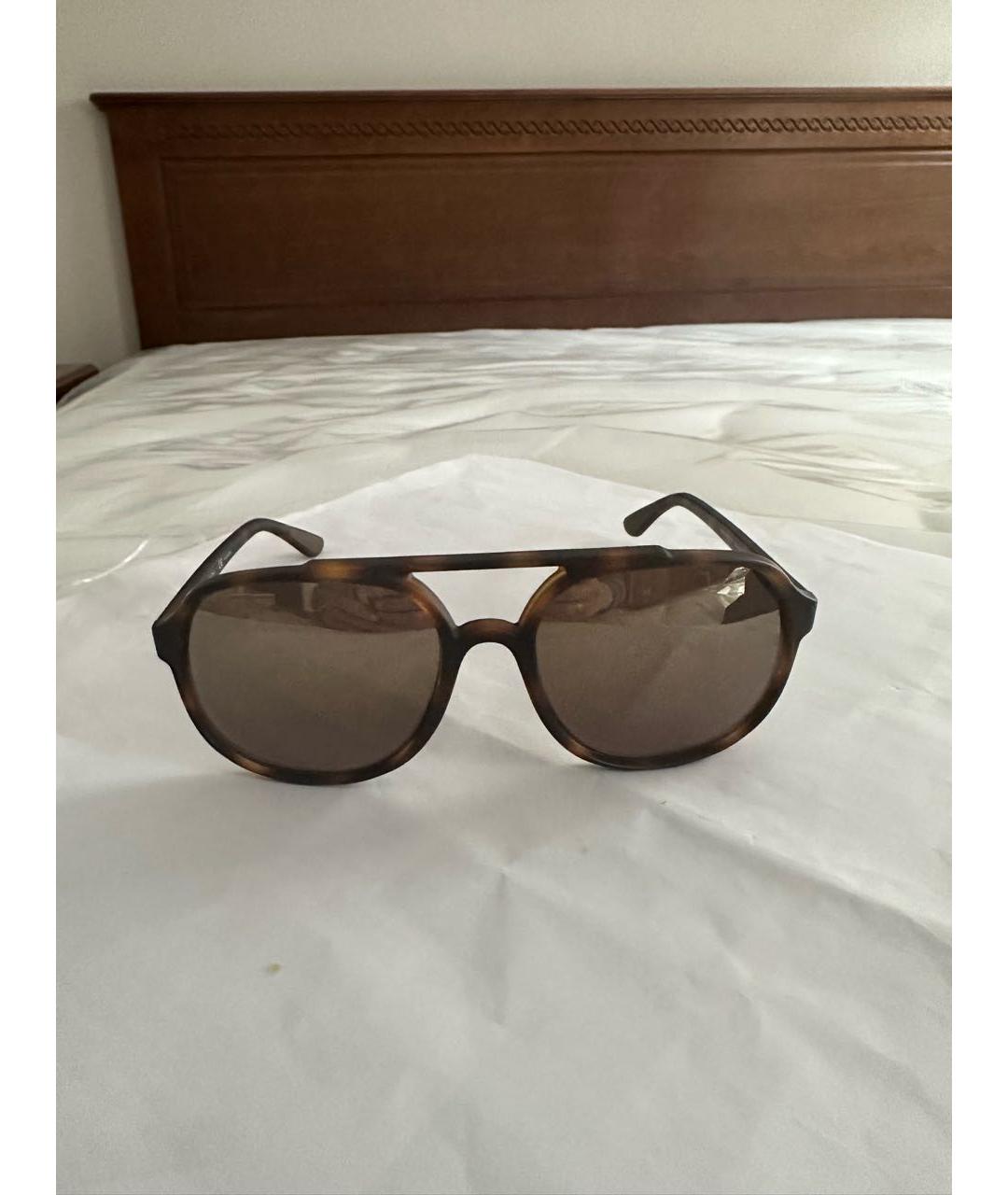 RAY BAN Коричневые пластиковые солнцезащитные очки, фото 5