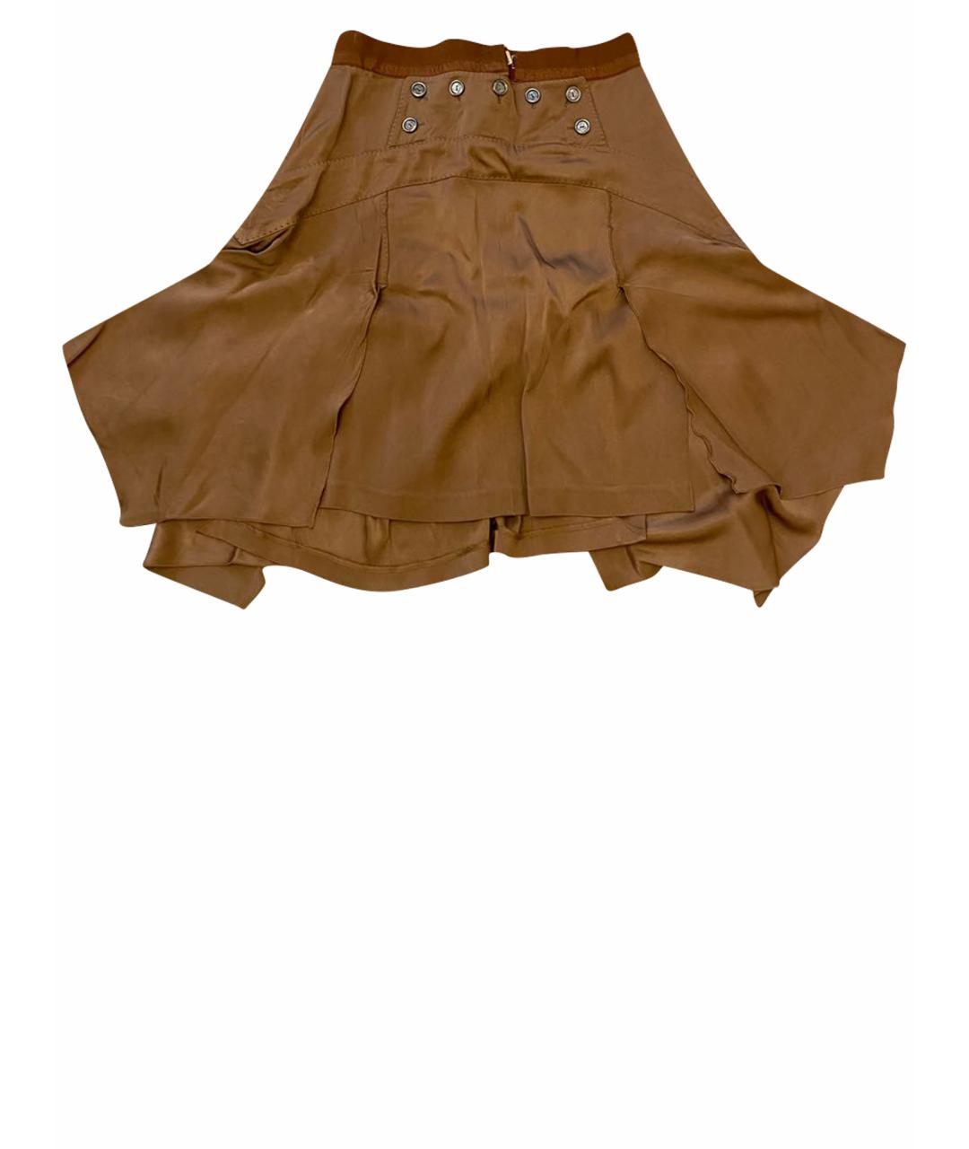 LOUIS VUITTON PRE-OWNED Коричневая вискозная юбка мини, фото 1